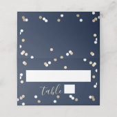 Carte De Placement Confettis Mariage Feuille D'Or (Extérieur déplié)