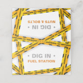 Carte De Placement Construction Anniversaire Coureur de table - Dépou (Extérieur déplié)