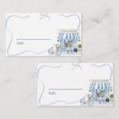 Carte De Placement Coquette Café Parisien Français (Devant / Derrière)