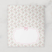 Carte De Placement Coquette moderne tendance Pink Bow Love Shack Plac (Extérieur déplié)