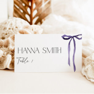 Carte De Placement Coquette Nœud Papillon Violet Mariage Shower de Fi