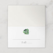 Carte De Placement CORA Aquarelle tropicale Feuille de palme Simple M (Extérieur déplié)