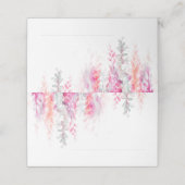 Carte De Placement corail mariage orange rose cascade de fleurs (Extérieur déplié)