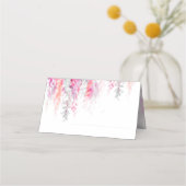 Carte De Placement corail mariage orange rose cascade de fleurs (Dos)