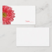 Carte De Placement Coral Gerbera Gerber Daisy Mariage Place Card (Devant / Derrière)