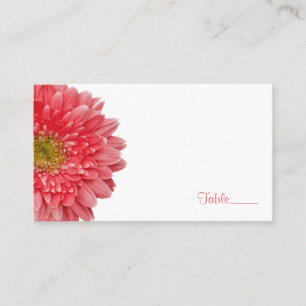 Carte De Placement Coral Gerbera Gerber Daisy Mariage Place Card