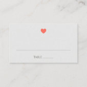 Carte De Placement Coral Heart Mariage (Devant)