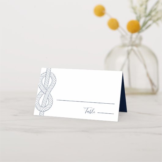 Carte De Placement Corde de noeud nautique Mariage simple (Devant)