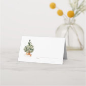 Carte De Placement Cosy hiver Noël Arbre vacances (Devant)
