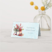 Carte De Placement Cosy Winter Rowan bouquet Mariage (Dos)