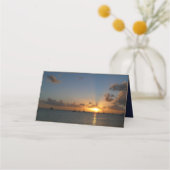 Carte De Placement Coucher de soleil avec voiliers Paysage tropical P (Dos)