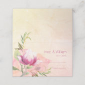 Carte De Placement Coucher de soleil Boho Pink Magnolia (Extérieur déplié)