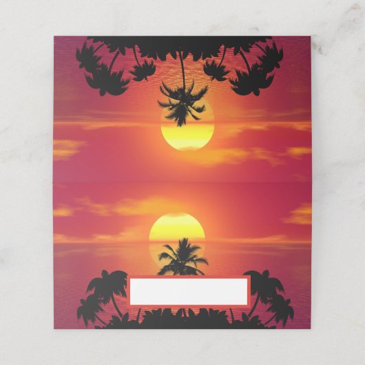 Carte De Placement Coucher de soleil tropical (Extérieur déplié)