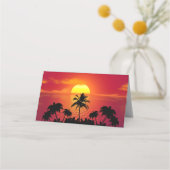 Carte De Placement Coucher de soleil tropical (Dos)