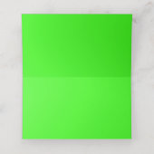 Carte De Placement Couleur solide verte néon (Intérieur déplié)