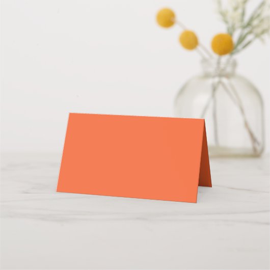 Carte De Placement Couleur uni rouge exotique orange (Devant)