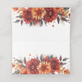 Carte De Placement Couleurs de automne Thanksgiving Dîner (Intérieur déplié)