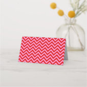 Carte De Placement Couleurs DIY Rose #3 Chevron Rouge Zigzag (Dos)