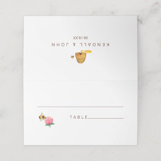 Carte De Placement Country Bee Mariage (Extérieur déplié)