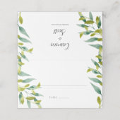 Carte De Placement Country Garden Eucalyptus Mariage de verdure (Extérieur déplié)