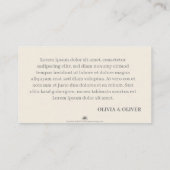 Carte De Placement Couple Mariage baiser en monochrome (Dos)