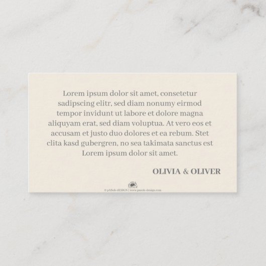 Carte De Placement Couple Mariage baiser en monochrome (Dos)