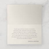 Carte De Placement Couple Mariage baiser en monochrome (Intérieur déplié)