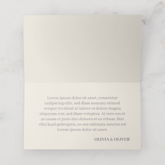 Carte De Placement Couple Mariage baiser en monochrome (Intérieur déplié)