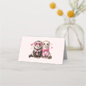 Carte De Placement Couple mignon en amour (Devant)
