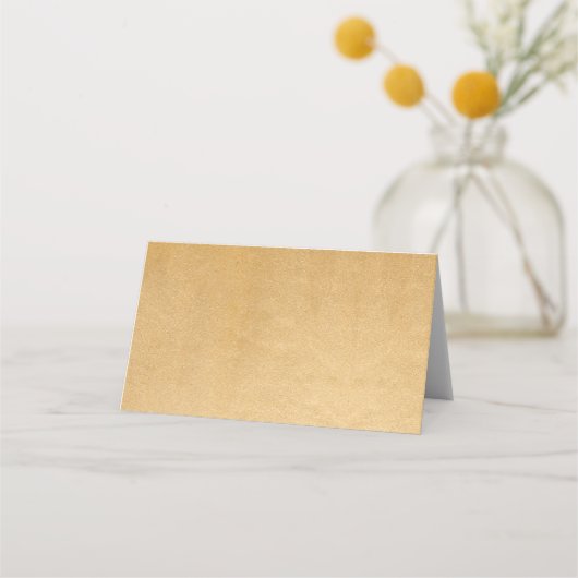 Carte De Placement Courbe en or Faux simple avec croix (Dos)