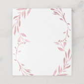 Carte De Placement couronne d'aquarelle rose poussiéreuse (Extérieur déplié)