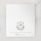 Carte De Placement Couronne de fleurs blanches pour mariage (Extérieur déplié)