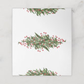 Carte De Placement Couronne de Noël d'Holly Réception de répétition d (Extérieur déplié)