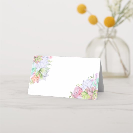 Carte De Placement Couronne de verdure succulente pour la douche de m (Dos)