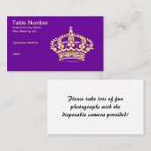 Carte De Placement Couronne d'or III (Devant / Derrière)