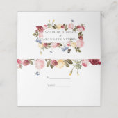 Carte De Placement Couronne florale multicolore (Extérieur déplié)