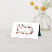 Carte De Placement Couronne florale multicolore (Dos)