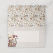 Carte De Placement Couverture de douche de fête de thé floral à l'aqu (Extérieur déplié)