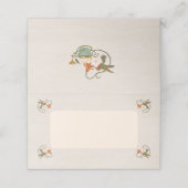 Carte De Placement Couverture de douche florale à l'aquarelle Faecore (Extérieur déplié)