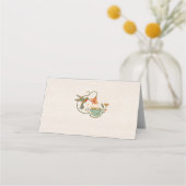 Carte De Placement Couverture de douche florale à l'aquarelle Faecore (Dos)