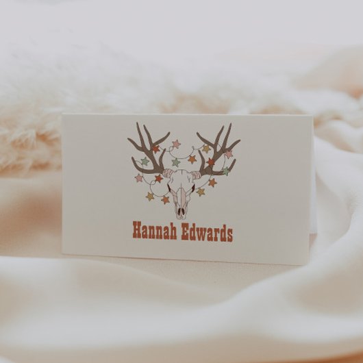 Carte De Placement Cowboy Christmas Place Card, Western Theme Party