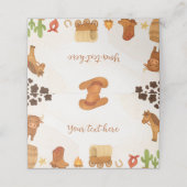 Carte De Placement Cowboy Wild West Rodeo Anniversaire tente alimenta (Extérieur déplié)