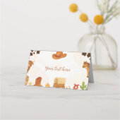 Carte De Placement Cowboy Wild West Rodeo Anniversaire tente alimenta (Devant)