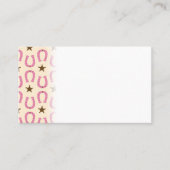 Carte De Placement Cowgirl Pink Horseshoe Shérif Star Country Texas (Devant)