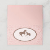 Carte De Placement Cowgirl | Silhouette du cheval (Extérieur déplié)