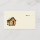 Carte De Placement Cozy Rustic Log Cabin Illustration (Devant)