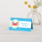 Carte De Placement Crabe sous la mer Anniversaire (Dos)