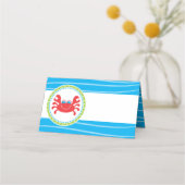 Carte De Placement Crabe sous la mer Anniversaire (Dos)
