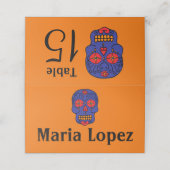 Carte De Placement Crâne de Sucre (Extérieur déplié)