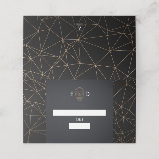 Carte De Placement Crâne géométrique (Extérieur déplié)